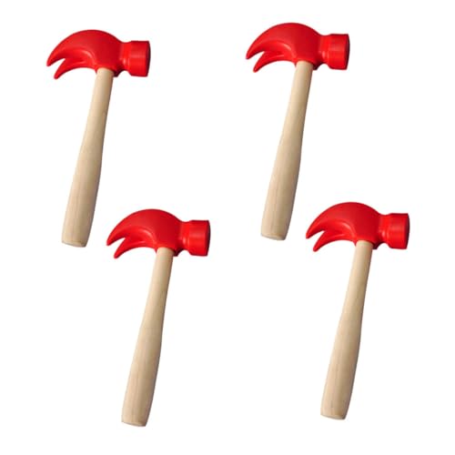 CIYODO 4 Stück Teiliges Holzhammer aus Glattem Holz Fördert Feinmotorik und Hand Auge Koordination Pädagogisches DIY Werkzeug für Jungen und Mädchen für Eltern Junge Mädchen Interaktion von CIYODO