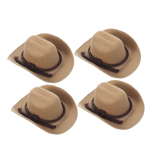 CIYODO 4 Stück Teiliges Mini Cowboyhüte für Puppen Kleine Western Party Dekorationen Strapazierfähige Western Hüte aus Polyester Mini Dress-up Caps für Festliche Anlässe CIYODO 4 Stück Teiliges Mini Cowboyhüte für Puppen Kleine Western Party Dekorationen Strapazierfähige Western Hüte aus Polyester Mini Dress-up Caps für Festliche Anlässe von CIYODO