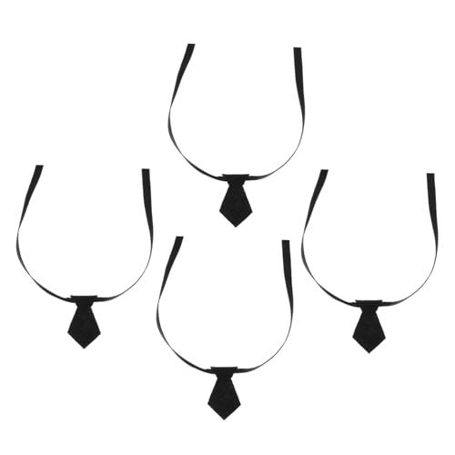 CIYODO 4 Stück Teiliges Mini Krawatten für Puppen Austauschbare Schwarze Kreative Modeaccessoires für Puppenkleidung Vielseitig Verwendbar als und Dekoration von CIYODO