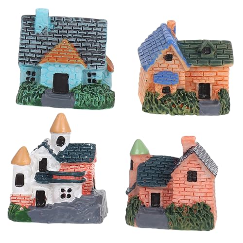 CIYODO 4 Stück Teiliges Miniatur Europäisches Resin Dorfhaus Leichte Langlebige Miniaturhäuser für Feengarten Blumentopf Dekoration Puppenhaus Zubehör Vielseitige Tisch Regaldeko CIYODO 4 Stück Teiliges Miniatur Europäisches Resin Dorfhaus Leichte Langlebige Miniaturhäuser für Feengarten Blumentopf Dekoration Puppenhaus Zubehör Vielseitige Tisch Regaldeko von CIYODO