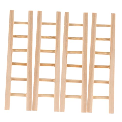 CIYODO 4stücke Kleine Holztritte Miniatur-Leiter Miniaturmöbel DIY-bastelzubehör Für Puppenhaus Gartenornament Mikro-landschafts-Dekoration Naturfarben von CIYODO