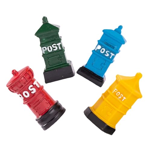 CIYODO 4 Stück Teiliges Miniatur Puppenhaus Postfach Resin Realistische Vintage Briefkästen Gelb Rot Blau Grün Detailreiche Dekoration für Puppenhaus Außenbereich und Kreative CIYODO 4 Stück Teiliges Miniatur Puppenhaus Postfach Resin Realistische Vintage Briefkästen Gelb Rot Blau Grün Detailreiche Dekoration für Puppenhaus Außenbereich und Kreative von CIYODO