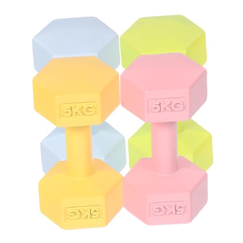CIYODO 4 Stück Teiliges Miniatur-hanteln für Puppenhaus Realistische Mini Fitnessgeräte Farbige Miniatur-hanteln Grün Blau Gelb Puppenhaus-zubehör für Rollenspiele und Dekoration von CIYODO