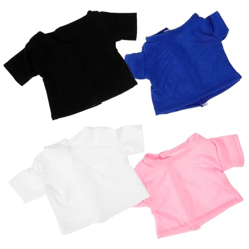 CIYODO 4 Stücke Bären T-Shirt Puppenkleidung Stofftierhemd für Puppen Austauschbares Puppenkostüm Material für Kinder CIYODO 4 Stücke Bären T-Shirt Puppenkleidung Stofftierhemd für Puppen Austauschbares Puppenkostüm Material für Kinder von CIYODO