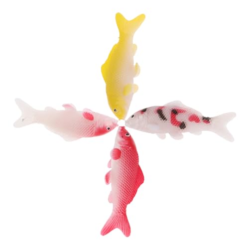 CIYODO 4 Stück Teiliges Realistische Koi Fisch Figuren aus Weichem PVC Langlebig und Farbbeständig Kompakt und Leicht Vielseitig als Fotorequisite oder Wohnaccessoire als für Familie und CIYODO 4 Stück Teiliges Realistische Koi Fisch Figuren aus Weichem PVC Langlebig und Farbbeständig Kompakt und Leicht Vielseitig als Fotorequisite oder Wohnaccessoire als für Familie und von CIYODO
