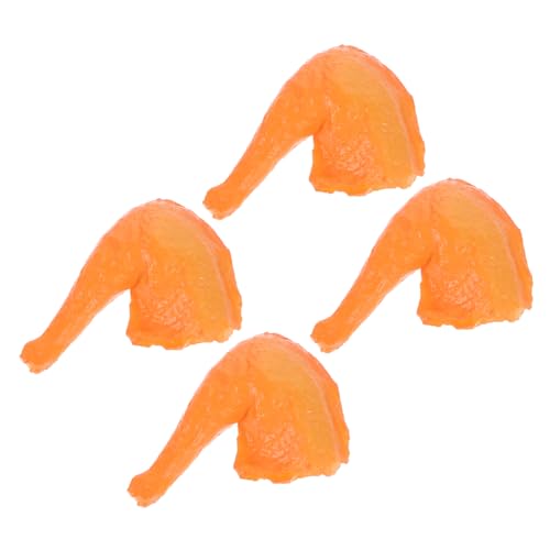 CIYODO 4 Stück Teiliges Realistischer Gefälschter Hähnchenkeulen Food Decor Küchen Deko für Fotografie und Party Langlebige Imitation für Restaurant Bakery und Spielküchen von CIYODO