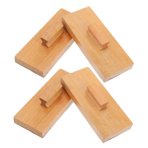 CIYODO 4 Stück Teiliges Sandpapier Holz Rhythmusblock mit Ergonomischem Griff Leicht und Tragbar Percussion Instrument für Fördert Hand Auge Koordination für Musikunterricht und Outdoor von CIYODO