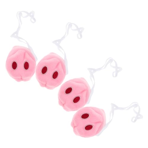 CIYODO 4 Stück Teiliges Süße Plüsch Schweinenasen Karneval Kostüm Requisiten Langlebig Weiche Baumwollfüllung für Halloween Party Cosplay und Bühnenauftritte von CIYODO