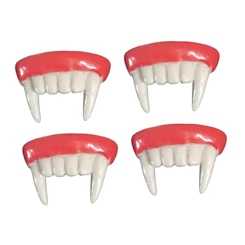 CIYODO 4 Stück Teiliges Vampirzähne Halloween Kostümzähne Wiederverwendbar Komfortabel Passend für Erwachsene Gruseliges Cosplay Zubehör für Vampir Zombie Dämon Rollenspiel CIYODO 4 Stück Teiliges Vampirzähne Halloween Kostümzähne Wiederverwendbar Komfortabel Passend für Erwachsene Gruseliges Cosplay Zubehör für Vampir Zombie Dämon Rollenspiel von CIYODO