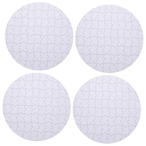CIYODO 4 Stück Wärme Übertragungs Puzzle Lernspielzeug Für Leer Puzzles Rätsel Kinderpuzzle Puzzlematte Thermotransferrohling Weiß Aufkleber Übertragen von CIYODO