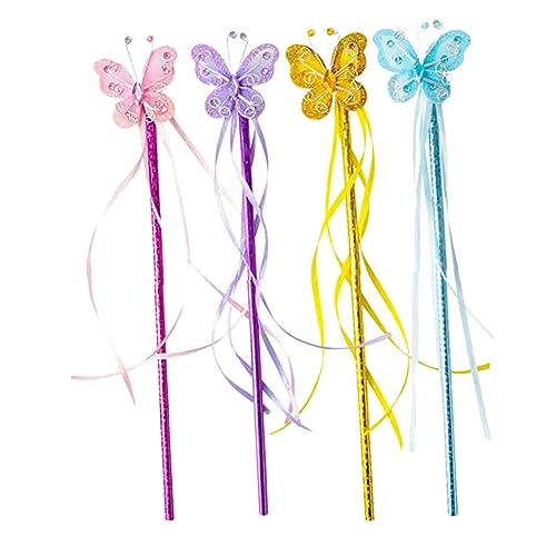 CIYODO 4 Stück Zauberstab Party-Schmetterlinge, Feenstäbe Lebendiger Schmetterlings-feenstab Feendekorationen Anzieh Schmetterlinge Fee Zauberstäbe Rosa Feenstab Tragbarer Feenstab PVC CIYODO 4 Stück Zauberstab Party-Schmetterlinge, Feenstäbe Lebendiger Schmetterlings-feenstab Feendekorationen Anzieh Schmetterlinge Fee Zauberstäbe Rosa Feenstab Tragbarer Feenstab PVC von CIYODO