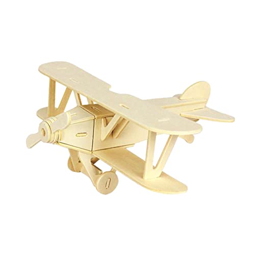 CIYODO 4 Stück Pädagogische Rätsel Modellflugzeug Bausatz Holzspielzeug Lernspielzeug Kidcraft-spielset 3D-rätsel Flugzeugspielzeug Spielzeuge Puzzle Dreidimensional Kind Hölzern von CIYODO