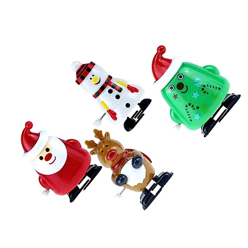 CIYODO 4 Stück weihnachtsaufziehspielzeug koordination haarreifen Spielzeuge multidirektionales Spielzeug Haargummis weihnachtsmann aufziehspielzeug Aufziehpuppen Weihnachten Uhrwerk von CIYODO