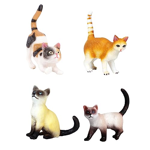 CIYODO 4 Stücke Katze Modell Tier Modelle Lebensechte Modell Simulation Decor Realistische Kätzchen Figurine Modell Kunststoff CIYODO 4 Stücke Katze Modell Tier Modelle Lebensechte Modell Simulation Decor Realistische Kätzchen Figurine Modell Kunststoff von CIYODO