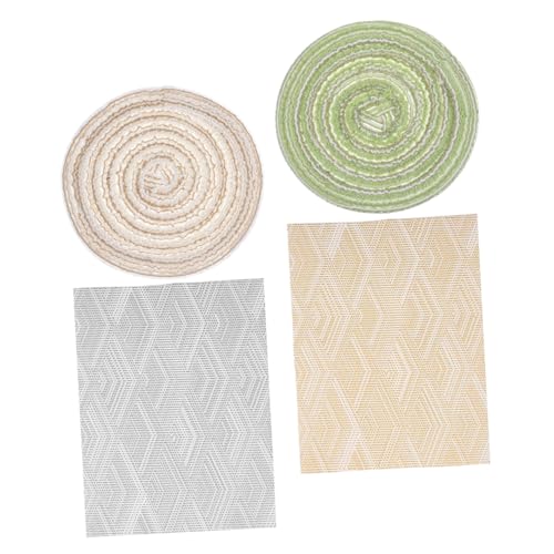 CIYODO Miniaturteppich Für Puppenhaus Rund Mini Teppich Kleine Hausmatte Mini Haus Dekoration Weicher Teppich von CIYODO