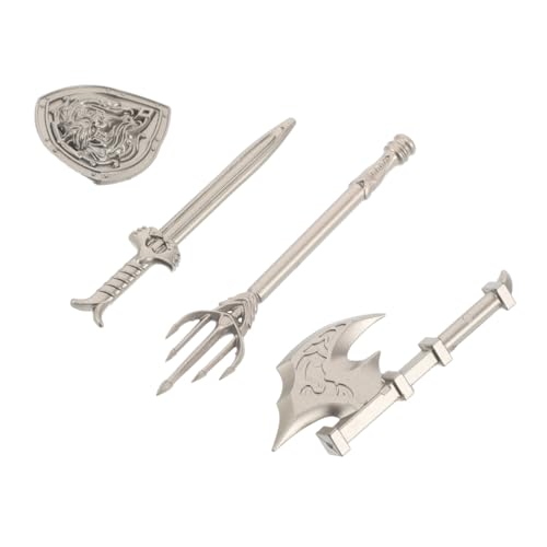 CIYODO 4 Teiliges Miniatur Schwerter Schild Und Set Für Jungen Und Winziges Und Schild Set Bausteine Ritter Zubehör Für Spielschwert Und Schild Set Für von CIYODO