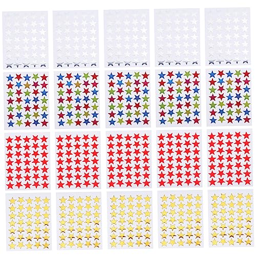 CIYODO 40 Blatt Belohnungsstern-Aufkleber Für Kinder – 1 5 cm Große Aufkleber Selbstklebende Aufkleber Für Schule Büro Und Zuhause von CIYODO