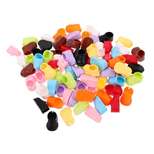 CIYODO 40 Paare Miniatur Puppenschuhe Flache Kunststoffschuhe Kurzstiefel Puppenzubehör für Puppen Mini Boots für Puppenhaus Dekoration CIYODO 40 Paare Miniatur Puppenschuhe Flache Kunststoffschuhe Kurzstiefel Puppenzubehör für Puppen Mini Boots für Puppenhaus Dekoration von CIYODO