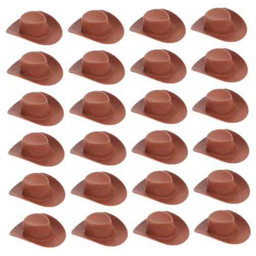 CIYODO 40 Stück Teiliges Mini Cowboy Hüte aus Kunststoff Braune Mini Hüte für Puppenhaus Dekoration Basteln und Kostümzubehör Kleine Western-inspirierte Puppenhüte mit Glatter Oberfläche CIYODO 40 Stück Teiliges Mini Cowboy Hüte aus Kunststoff Braune Mini Hüte für Puppenhaus Dekoration Basteln und Kostümzubehör Kleine Western-inspirierte Puppenhüte mit Glatter Oberfläche von CIYODO