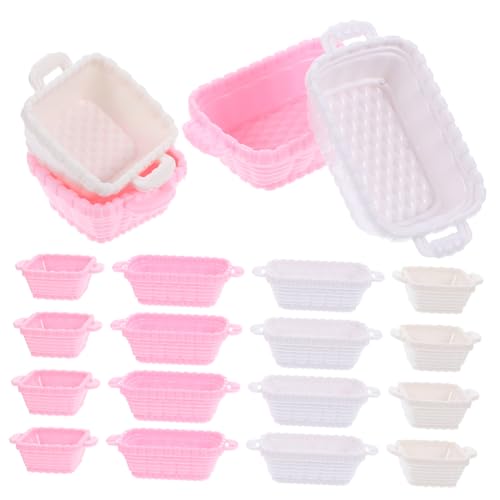 CIYODO 40 Stück Teiliges Mini Handkorb Set aus Robustem Kleine Einkaufskorb Modelle Handgefertigte Miniatur Körbe für Puppenhaus Büroaufbewahrung Dekoration und Geschenkideen von CIYODO