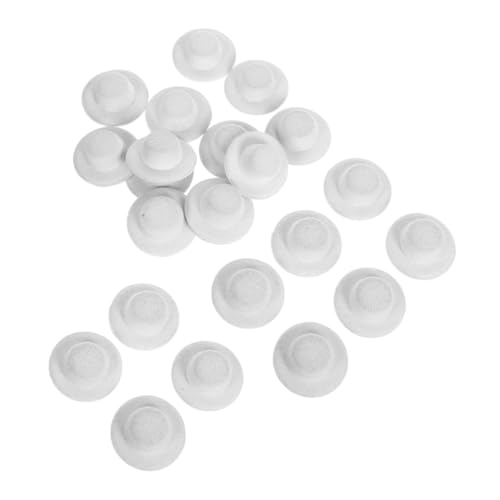 CIYODO 40 Stück Teiliges Weiß Top Hats aus Weichem Gebürstetem Stoff Stabile Bastelhüte zum Selbstgestalten Kleine Puppenhüte für DIY Dekoration Weihnachts Geburtstagsfeiern von CIYODO