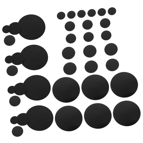 CIYODO 40 Stück runder Modellsockel runder Puppensockel runde Miniaturbasen Basis für DIY-Puppen Miniaturbasis Mini-Rundsockel für Puppe runde Basis Mini-Puppenbasis Acryl Black von CIYODO