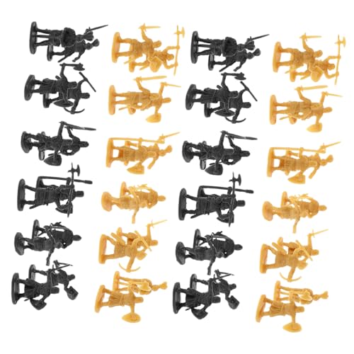 CIYODO 400 Stück Mittelalterliche Ritter Figuren Spielset mit Realistischen Soldaten Modellen Miniatur Krieger für Partydeko und Tortendeko Gold von CIYODO