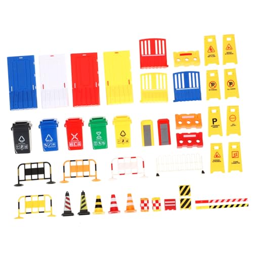 CIYODO 40St Simulationsrequisiten für Straßensperren Verkehrsspielzeug Miniatur-Verkehrssperre Spielzeuge Modelle Miniatur-Verkehrsbarrieren-Spielzeug Hilfsmittel für den Schulunterricht von CIYODO