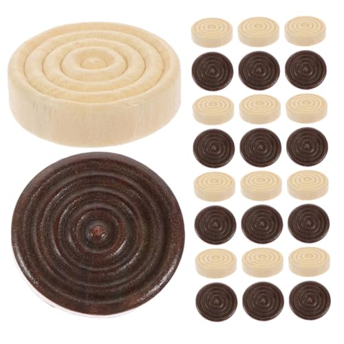 CIYODO 48 Stück Holz-Checkers Spielsteine Stapelbare Runde Holzscheiben Ersatzspielsteine Passend für Brettspiele Lernspielzeug Zubehör von CIYODO