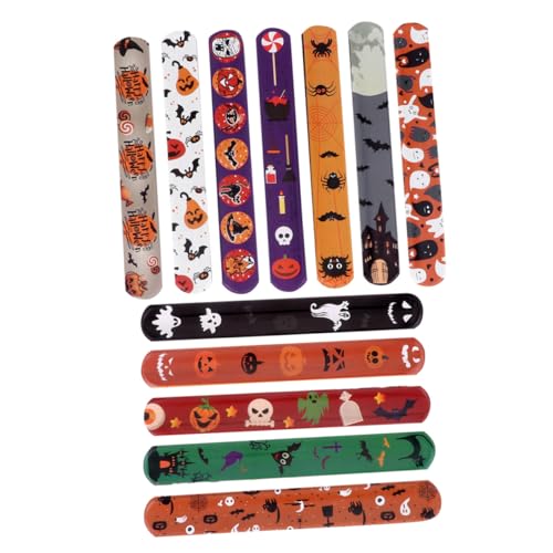 CIYODO 48 Stück Teiliges Halloween Slap Wristband Bunte Klatscharmbänder für Bequemes Material für Party Geburtstag und Bühnenauftritte Festliche Deko für CIYODO 48 Stück Teiliges Halloween Slap Wristband Bunte Klatscharmbänder für Bequemes Material für Party Geburtstag und Bühnenauftritte Festliche Deko für von CIYODO
