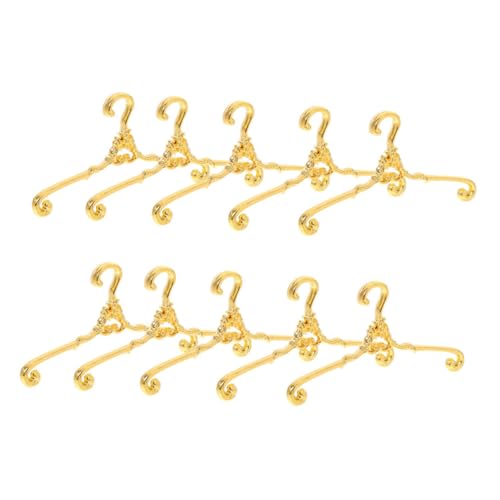 CIYODO 48stücke Metall-kleiderbügel Für Puppenhauskleidung Miniatur-garderobenregal Für Puppenoutfits Kleiderschrankzubehör Für Puppenhäuser von CIYODO