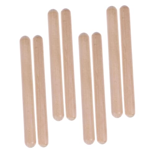 CIYODO 4Paare Musikspielzeug für Percussion Rhythmus Sticks für Frühe Musikalische für Djembe und Cajon Holzspielzeug von CIYODO