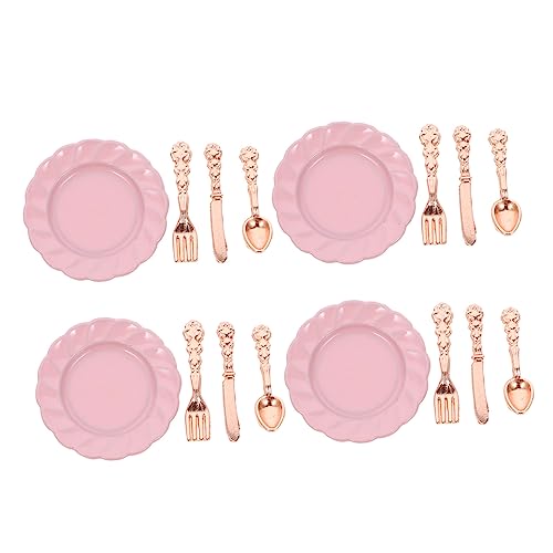 CIYODO 4Sätze Mini Puppenhaus Geschirrset Große Teller und TLG Besteckset Roségold Puppenhaus Zubehör für Rollenspiele für Kreative Fördert Fantasie und Praktische CIYODO 4Sätze Mini Puppenhaus Geschirrset Große Teller und TLG Besteckset Roségold Puppenhaus Zubehör für Rollenspiele für Kreative Fördert Fantasie und Praktische von CIYODO