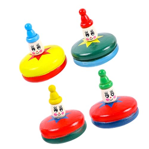 CIYODO 4Stücke Holz Gyroskop Interaktives Kreiselspielzeug Für Cartoon Design Handdrehung Fördert Koordination Und Geschick Für Partys Und CIYODO 4Stücke Holz Gyroskop Interaktives Kreiselspielzeug Für Cartoon Design Handdrehung Fördert Koordination Und Geschick Für Partys Und von CIYODO