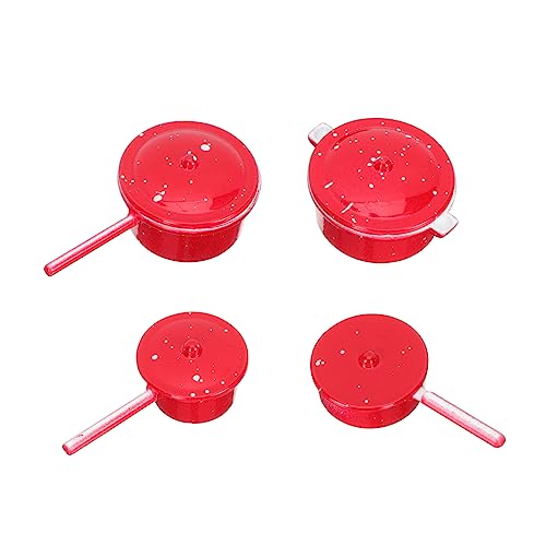 CIYODO 4Stücke Küchenaccessoires Teiliges Puppenhaus Geschirr Weinrot Robuste und Langlebige Mini Töpfe für Dekorieren von DIY Mini Häusern CIYODO 4Stücke Küchenaccessoires Teiliges Puppenhaus Geschirr Weinrot Robuste und Langlebige Mini Töpfe für Dekorieren von DIY Mini Häusern von CIYODO