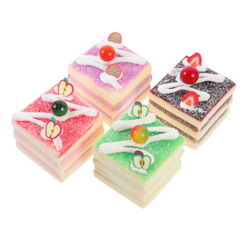 CIYODO 4Stücke Künstliches Kuchendekorationsset Realistische Simulation von Desserts für Fotografie und Ausstellungen Partys Bäckereien und Wohnräume Farbenfroh CIYODO 4Stücke Künstliches Kuchendekorationsset Realistische Simulation von Desserts für Fotografie und Ausstellungen Partys Bäckereien und Wohnräume Farbenfroh von CIYODO