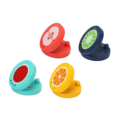 CIYODO 4Stücke Musikspielzeug Früchte Castanets Percussion Instrumente für Vorschule mit Fröhlichem Design für Musikalische und Spielspaß von CIYODO