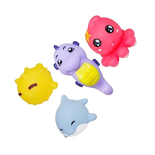 CIYODO 4Stücke Teiliges Badewannenspielzeug für Neugeborene Lustige Quietschende Tiere und Octopus Form Sicher und Langlebig für Kreative Badezeitgestaltung CIYODO 4Stücke Teiliges Badewannenspielzeug für Neugeborene Lustige Quietschende Tiere und Octopus Form Sicher und Langlebig für Kreative Badezeitgestaltung von CIYODO