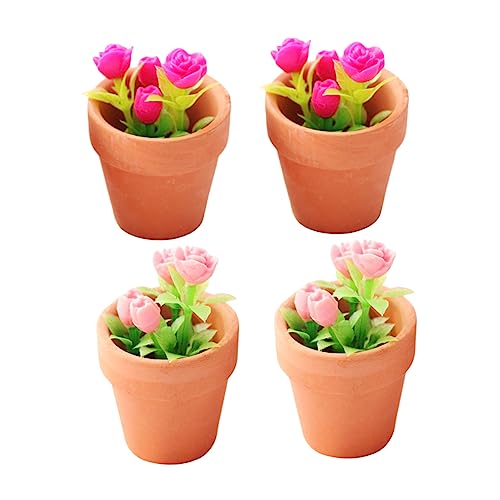 CIYODO 4 Stücke Puppenhaus Topfpflanzen Miniaturpflanzen Modelle Puppenhaus Zubehör Kleine Gartenpflanze CIYODO 4 Stücke Puppenhaus Topfpflanzen Miniaturpflanzen Modelle Puppenhaus Zubehör Kleine Gartenpflanze von CIYODO