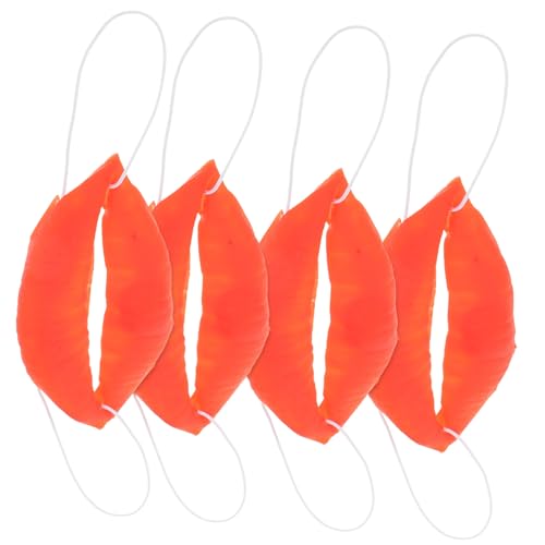 CIYODO Tricky Sausage Mouth Cosplay Requisiten 4 Stück Rote Lippen Performance Lustiger Großer Mund Für Halloween Scherz Requisiten von CIYODO