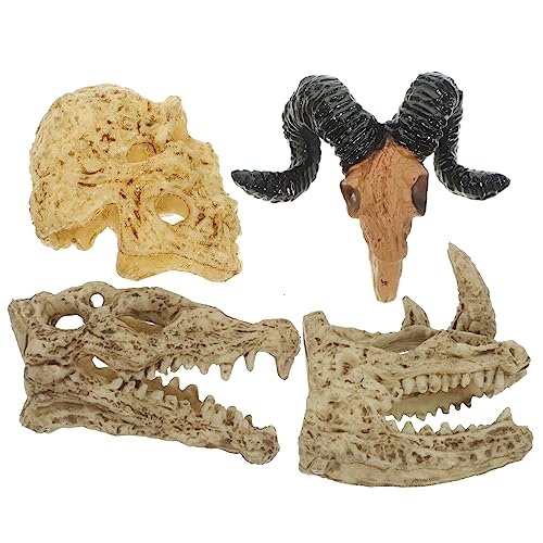 CIYODO 4pcs Puppenhaus Decors Innenminiatur -Ornamente Miniaturschädel Figuren CIYODO 4pcs Puppenhaus Decors Innenminiatur -Ornamente Miniaturschädel Figuren von CIYODO