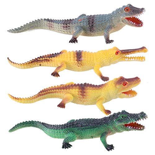 CIYODO 4pcs Simuliertes Krokodilmodell Frühe Lernen Spielzeug Badespielzeug Tiere Modellieren Kind Kunststoff Geschenk von CIYODO