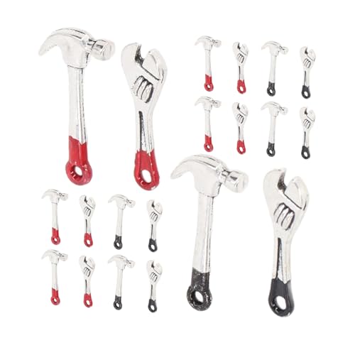 CIYODO 5 Sätze Miniatur-werkzeugset für Puppenhäuser Realistische Mini-schraubenschlüssel und Hammer Kompakt für Präzise Bastel Reparaturarbeiten für Puppenhaus-Dekoration und Modellbau von CIYODO