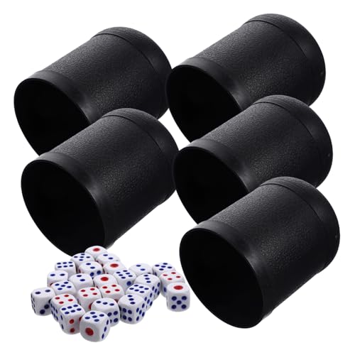 CIYODO 5 Sätze Würfelbecher Würfelset Tasse Würfel Würfelstreuer Mit Deckel Party Klein Würfelschüttler Cocktail Pokerwürfelbecher Brettspiele Würfel Plastik Black CIYODO 5 Sätze Würfelbecher Würfelset Tasse Würfel Würfelstreuer Mit Deckel Party Klein Würfelschüttler Cocktail Pokerwürfelbecher Brettspiele Würfel Plastik Black von CIYODO