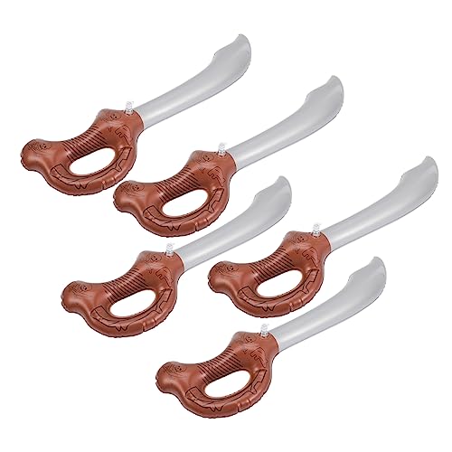 CIYODO 5 Stück Aufblasbarer Hammer Piratenschwert Dekorationen für Piratenpartys Kinderspielzeug Aufblasbares für Aufblasbares Anziehspielzeug PVC Yellow von CIYODO