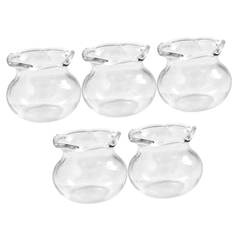 CIYODO 5 Stück Fischglas Teiliges DIY Ornament für Kinderzimmer Dekoration Mini Hauszubehör zur Gestaltung von Fantasiewelten für Kreative Projekte Geschicklichkeit von CIYODO