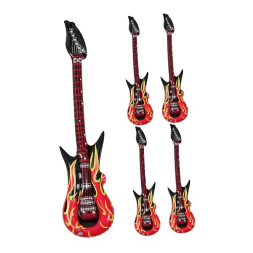 CIYODO 5 Stück Flammengitarre Bläst Aufblasbare Gitarren Für Rock and Roll Partydekorationen Musikinstrumente Partygeschenke Dekoration Auf CIYODO 5 Stück Flammengitarre Bläst Aufblasbare Gitarren Für Rock and Roll Partydekorationen Musikinstrumente Partygeschenke Dekoration Auf von CIYODO