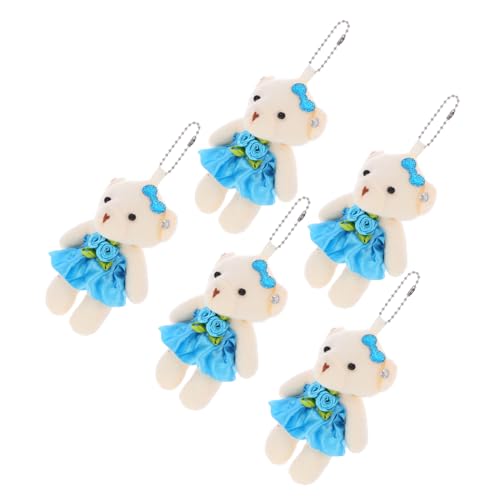 CIYODO 5 Stück Hochzeitsbär- Mini-plüschtiere Schlüsselanhänger Mit Bärenanhänger Dekoratives Bärendekor Kleine Bären Aufhängen Schöne Kleine Bären Stofftierstrauß Blau Stoff CIYODO 5 Stück Hochzeitsbär- Mini-plüschtiere Schlüsselanhänger Mit Bärenanhänger Dekoratives Bärendekor Kleine Bären Aufhängen Schöne Kleine Bären Stofftierstrauß Blau Stoff von CIYODO