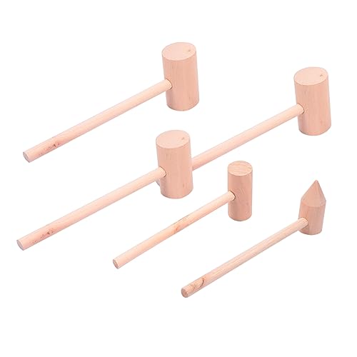 CIYODO 5 Stück Holzhammerspielzeug Werkzeug Kinderspielzeug Hammer Kleiner Hammer Hölzern CIYODO 5 Stück Holzhammerspielzeug Werkzeug Kinderspielzeug Hammer Kleiner Hammer Hölzern von CIYODO