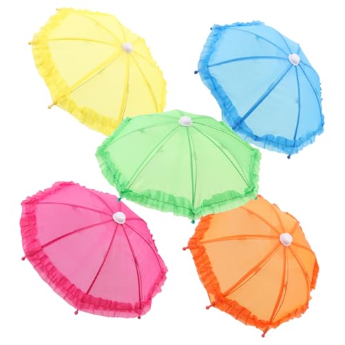 CIYODO 5 Stück Kinder-Mini-Regenschirm Kinder-Regenschirm Spielzeug Miniatur-Puppen Mini- -Regenschirm Ornament -Regenschirme Mini-Regenschirm Dekoration Spielzeug von CIYODO